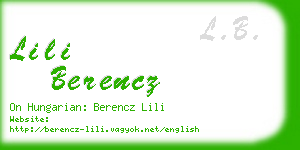 lili berencz business card